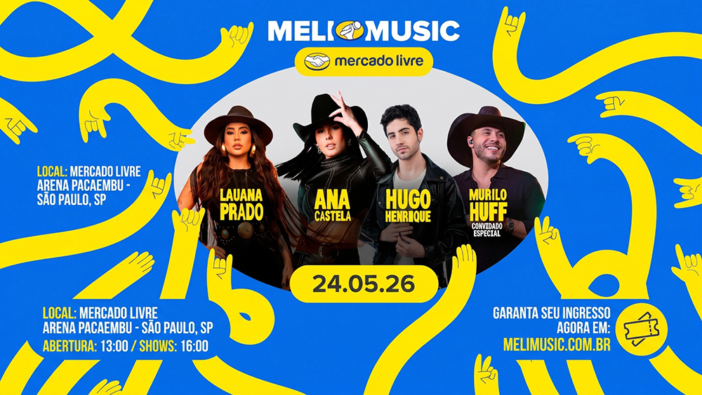 Meli Music recebe último show de Ana Castela antes de novo álbum e Lauana Prado, grávida de sete meses, em fase final de agenda antes da pausa 1 evento Meli Music 2026 Mercado Livre Arena Pacaembu Lauana Prado Ana Castela Hugo Henrique e Murilo Huff