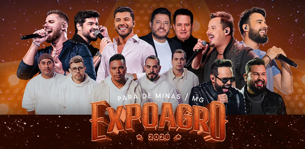 ExpoAgro Pará de Minas 2026 anuncia grade de shows com grandes nomes da música 1 Expoagro artistas