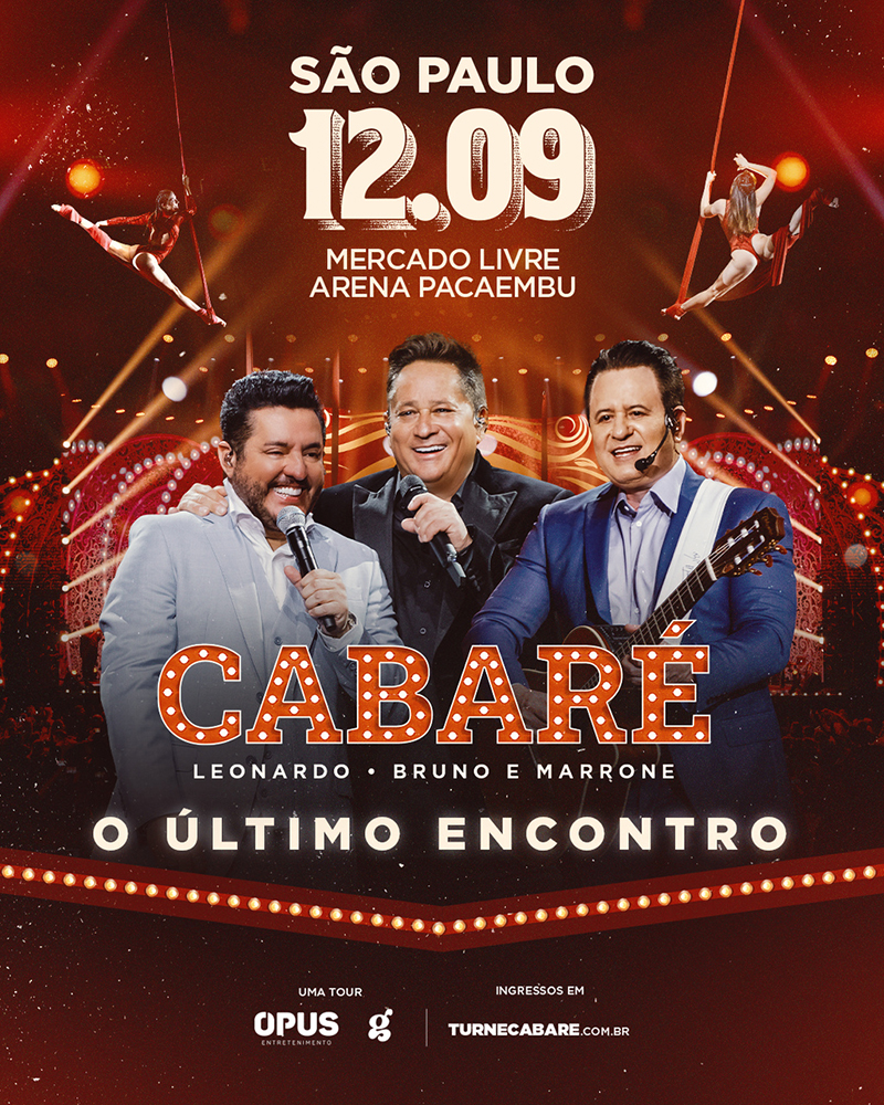 Leonardo e Bruno & Marrone protagonizam despedida histórica do projeto "Cabaré", neste sábado, na Mercado Livre Arena Pacaembu 2 CABARE SAO PAULO FD 1 Easy Resize.com
